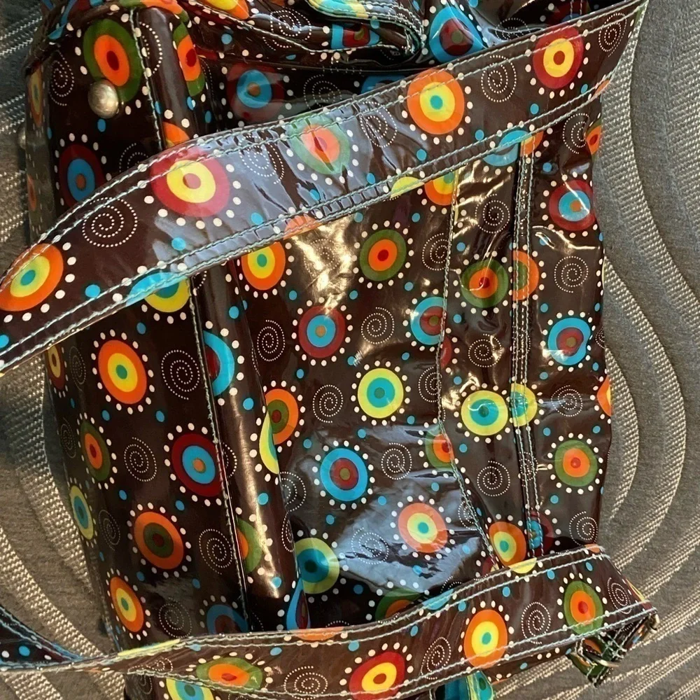 Kalencom multi colored many pocket Diaper Bag